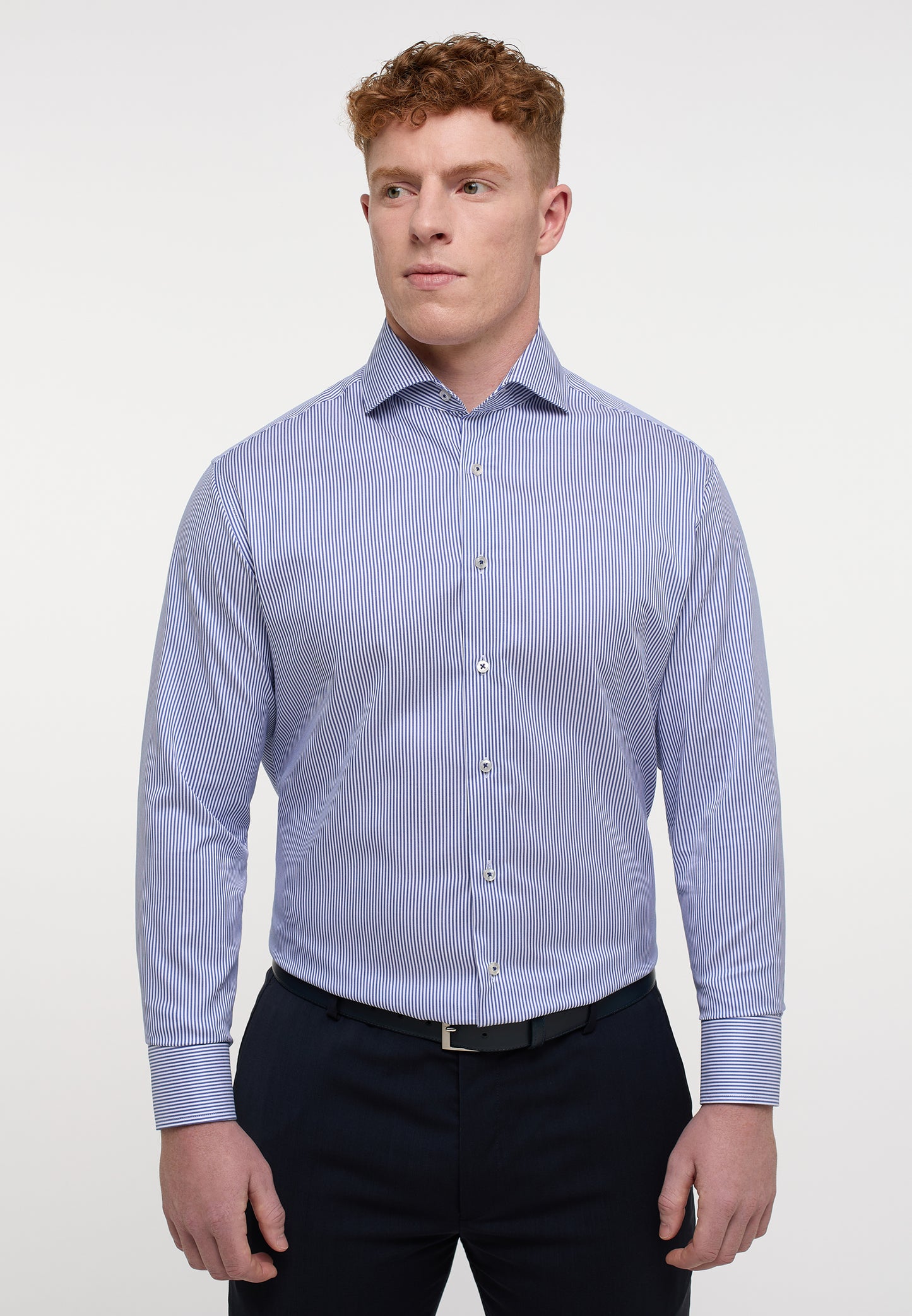 Luxury Shirt Slim Fit w/Banker Stripe