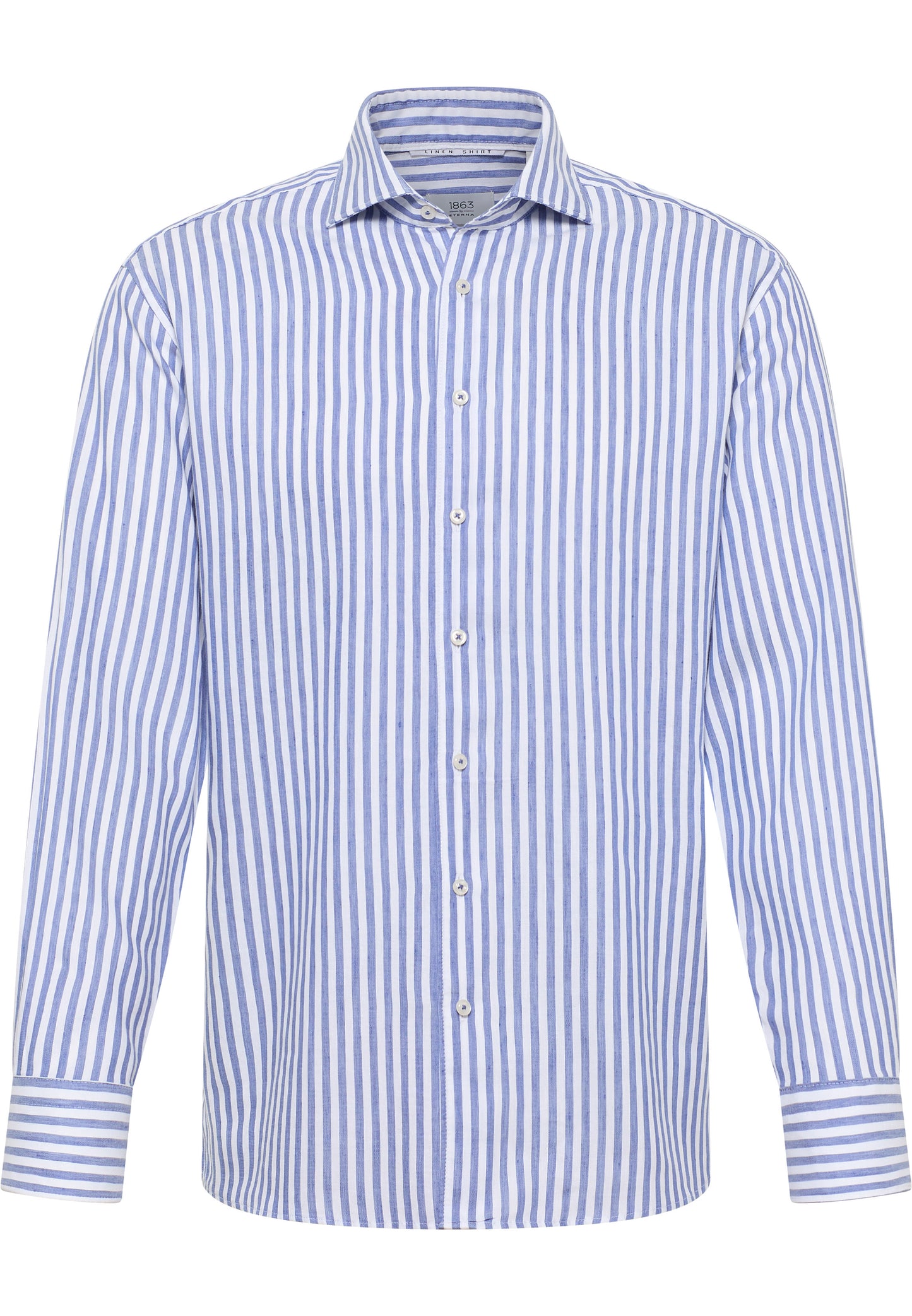 Soft Tailoring Striped Cotton/Linen Modern Fit