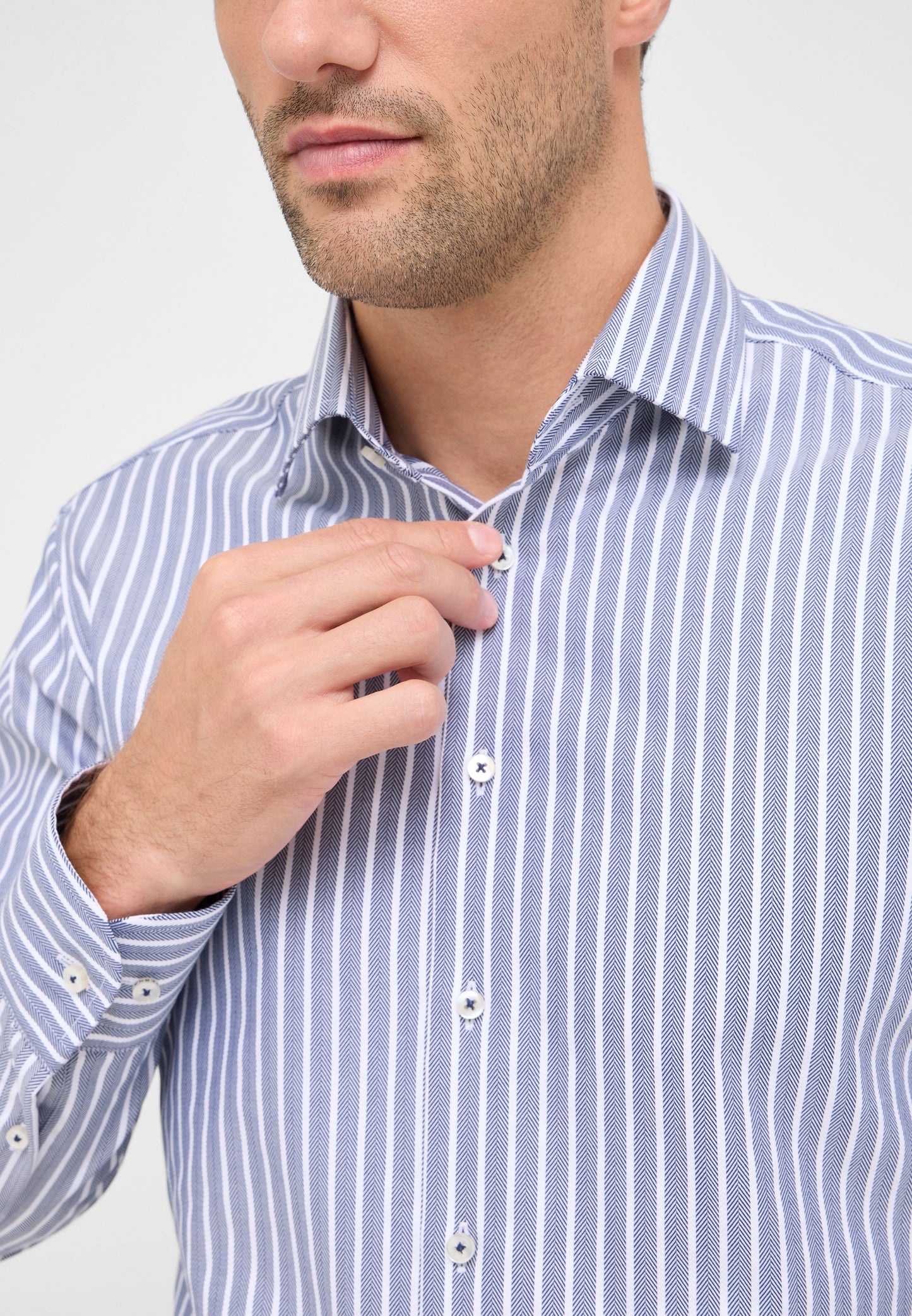 Herringbone Stripe Modern Fit