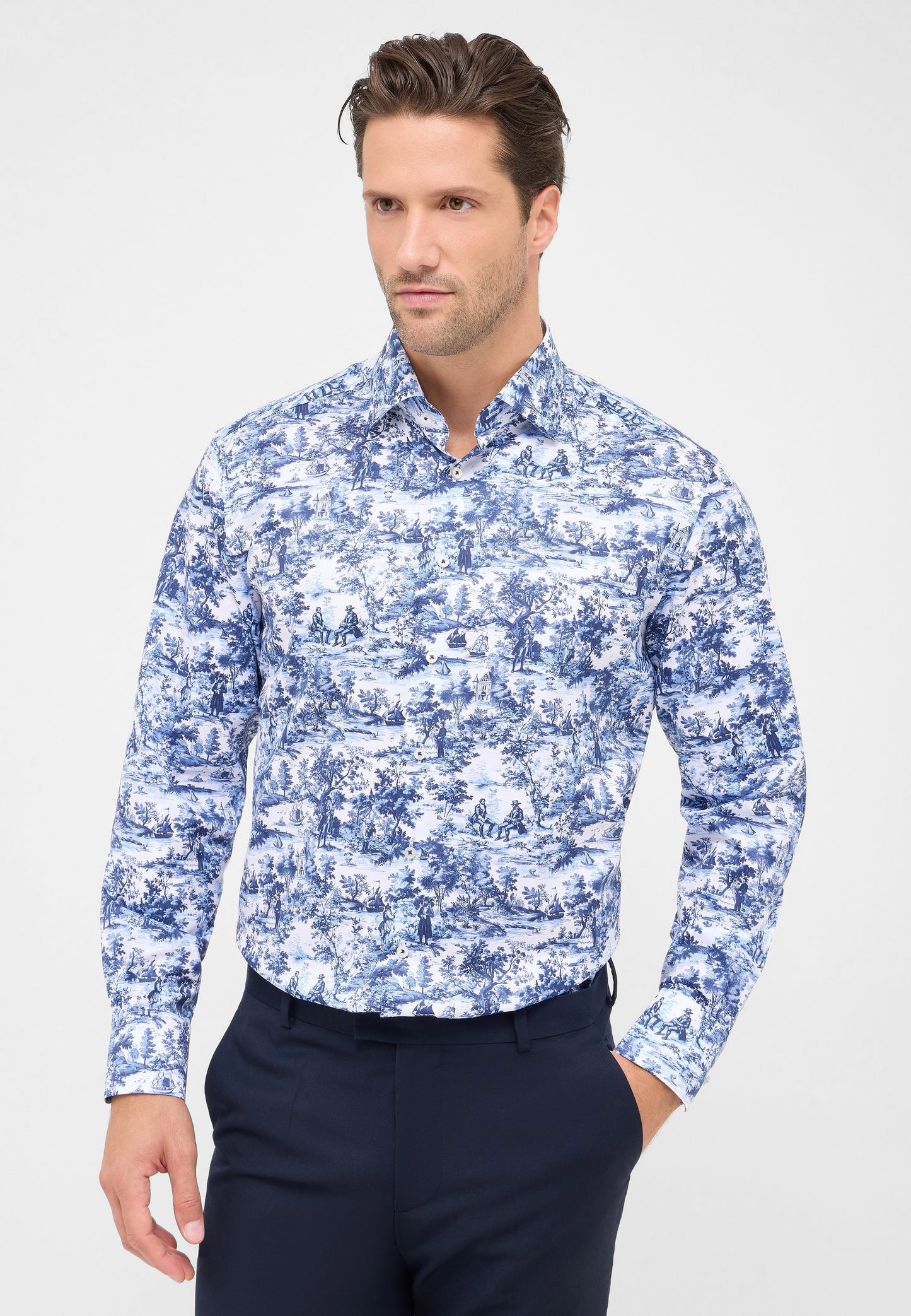 Printed Toile Modern Fit