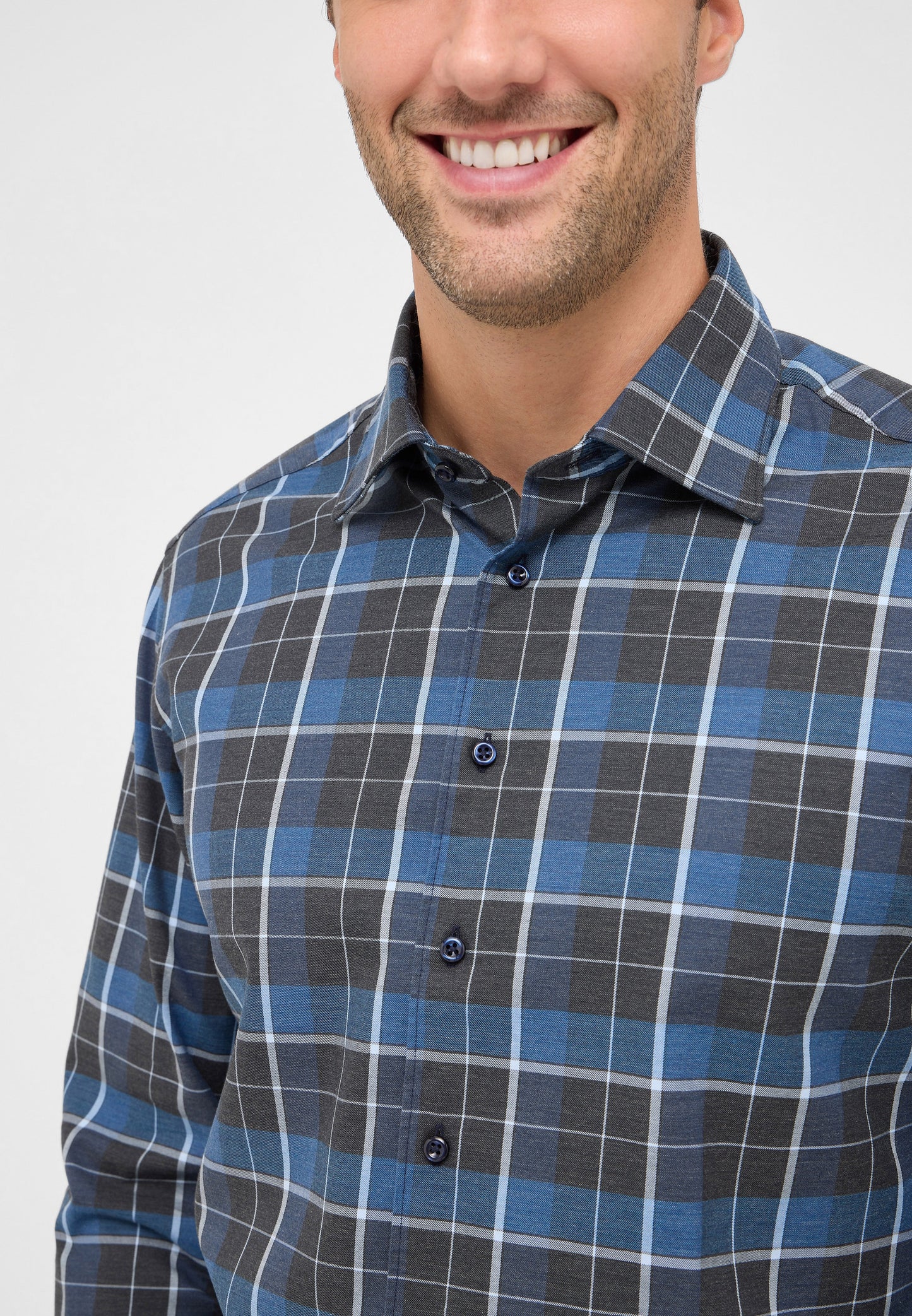 Soft Tailoring Plaid Twill Modern Fit