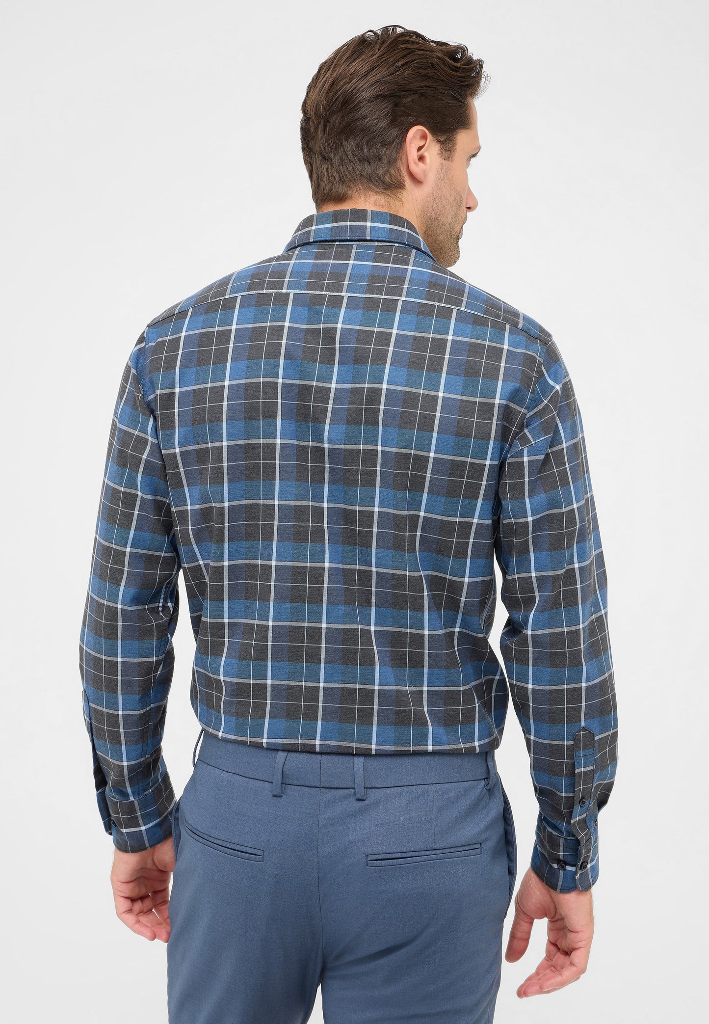 Soft Tailoring Plaid Twill Modern Fit