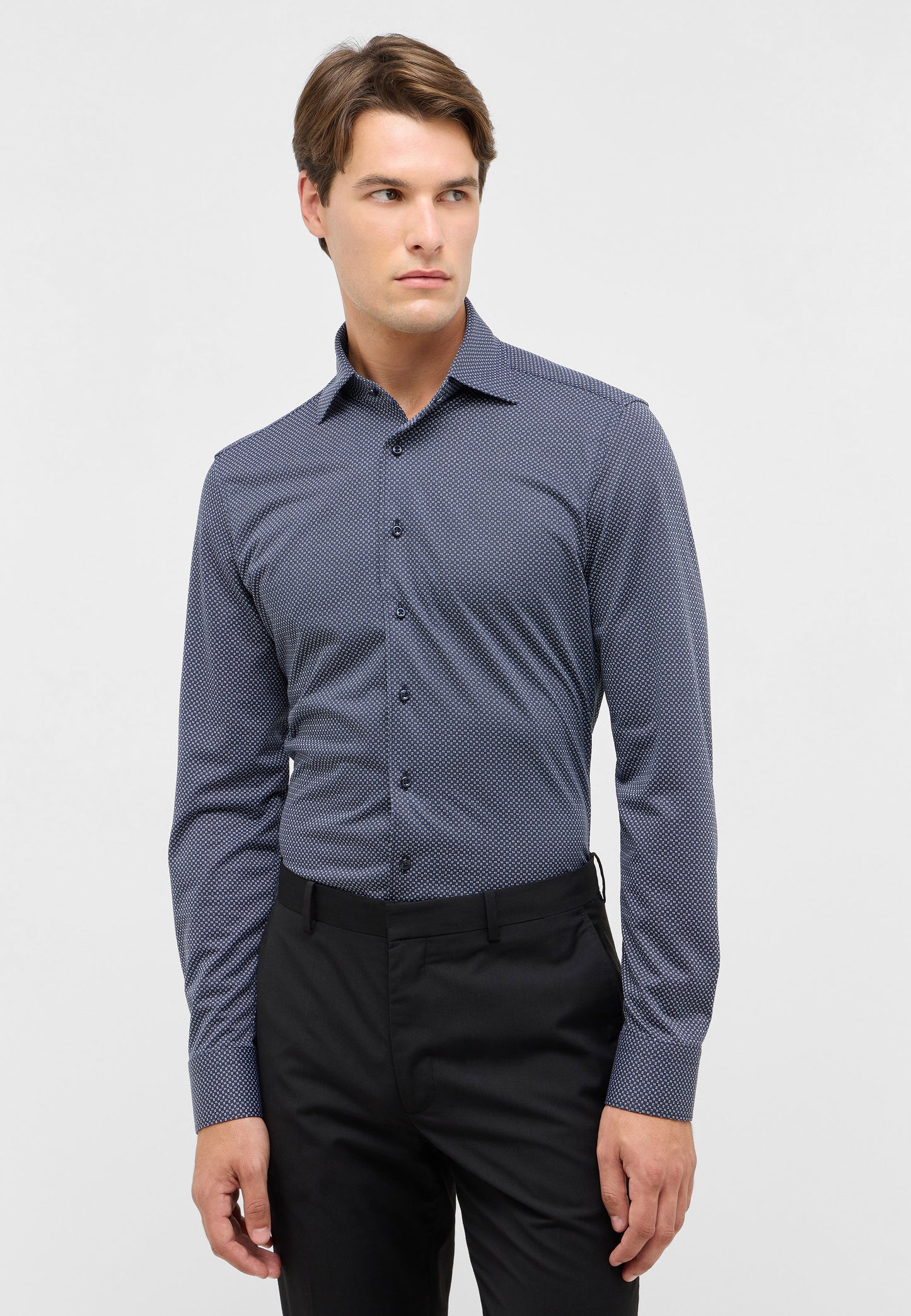 Japanese Knit Print Slim Fit