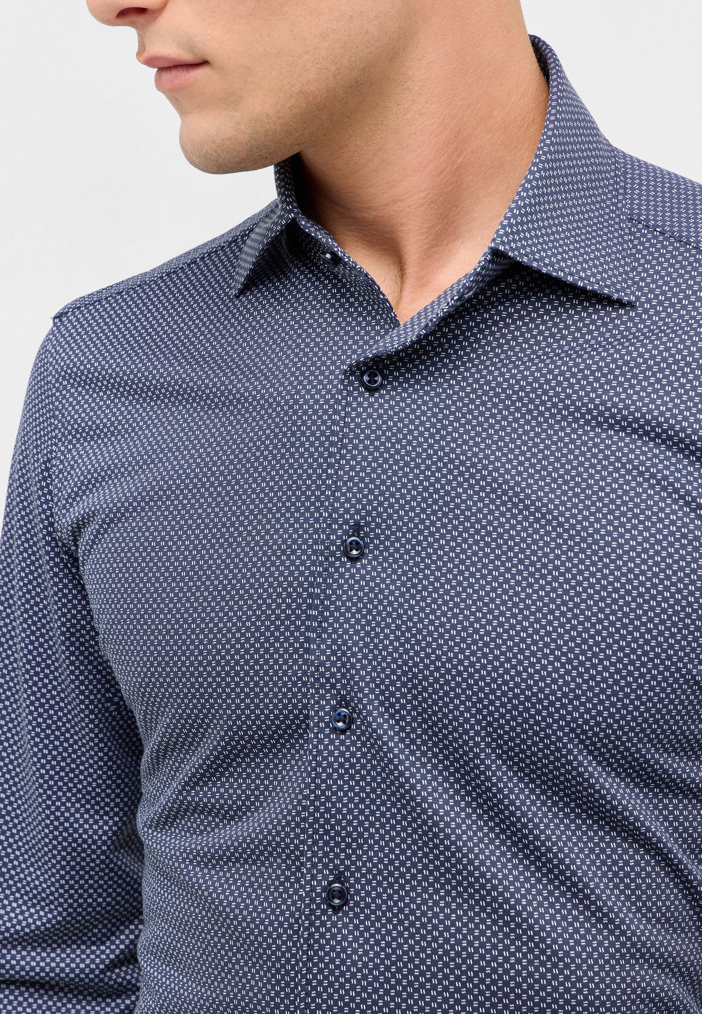 Japanese Knit Print Slim Fit