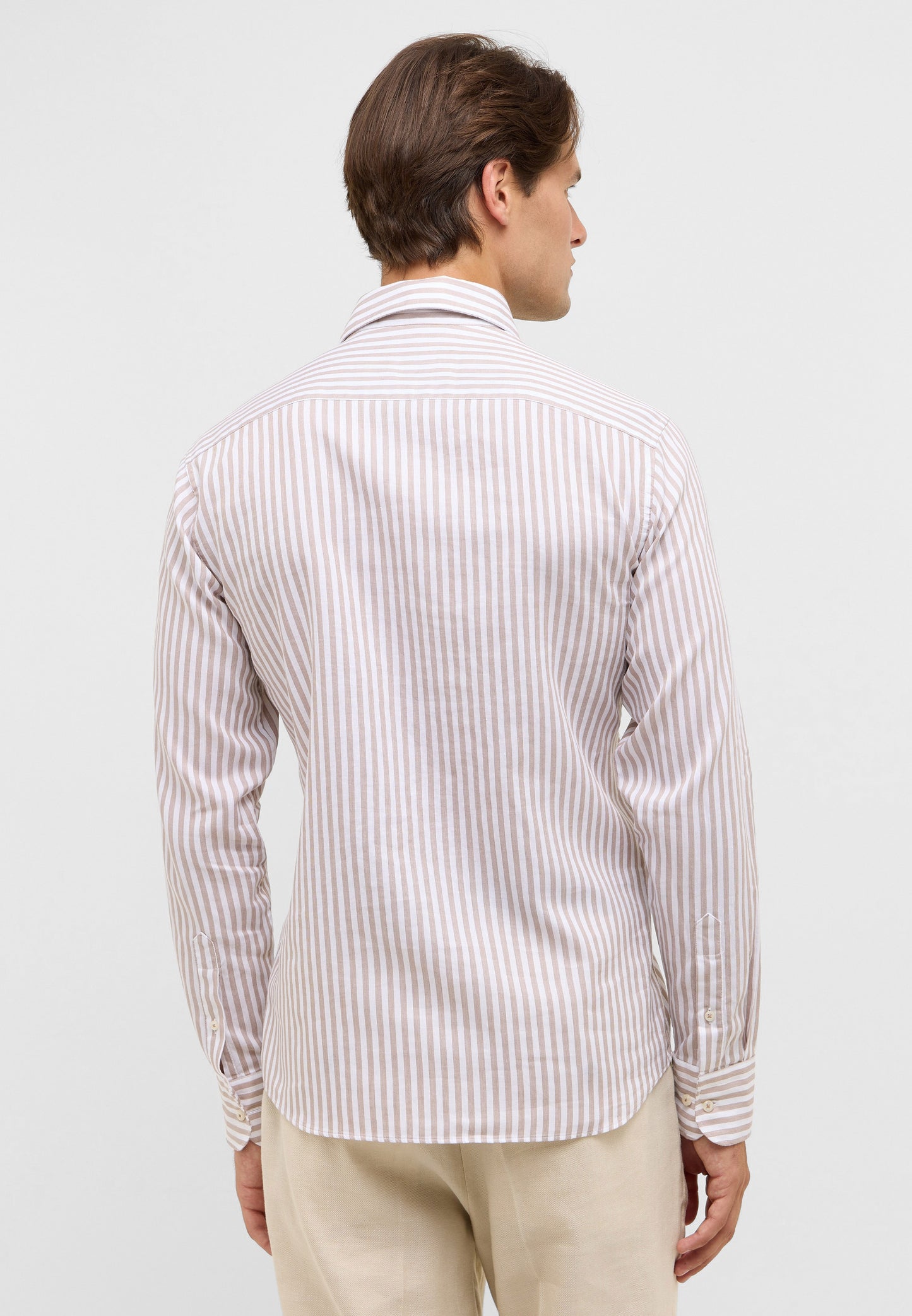 Soft Tailoring Striped Cotton/Linen Slim Fit