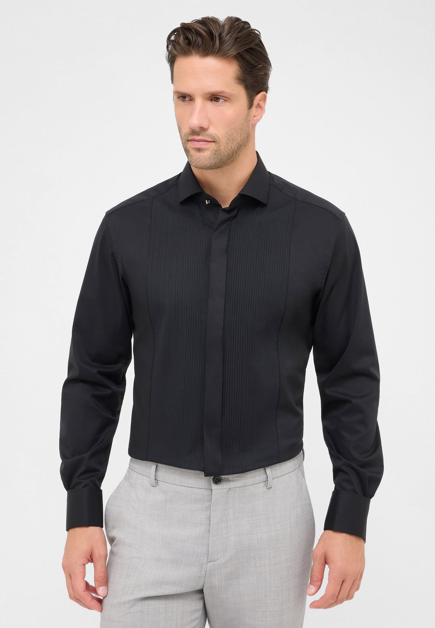 Formal Luxury Shirt w/Pleated Front Modern Fit