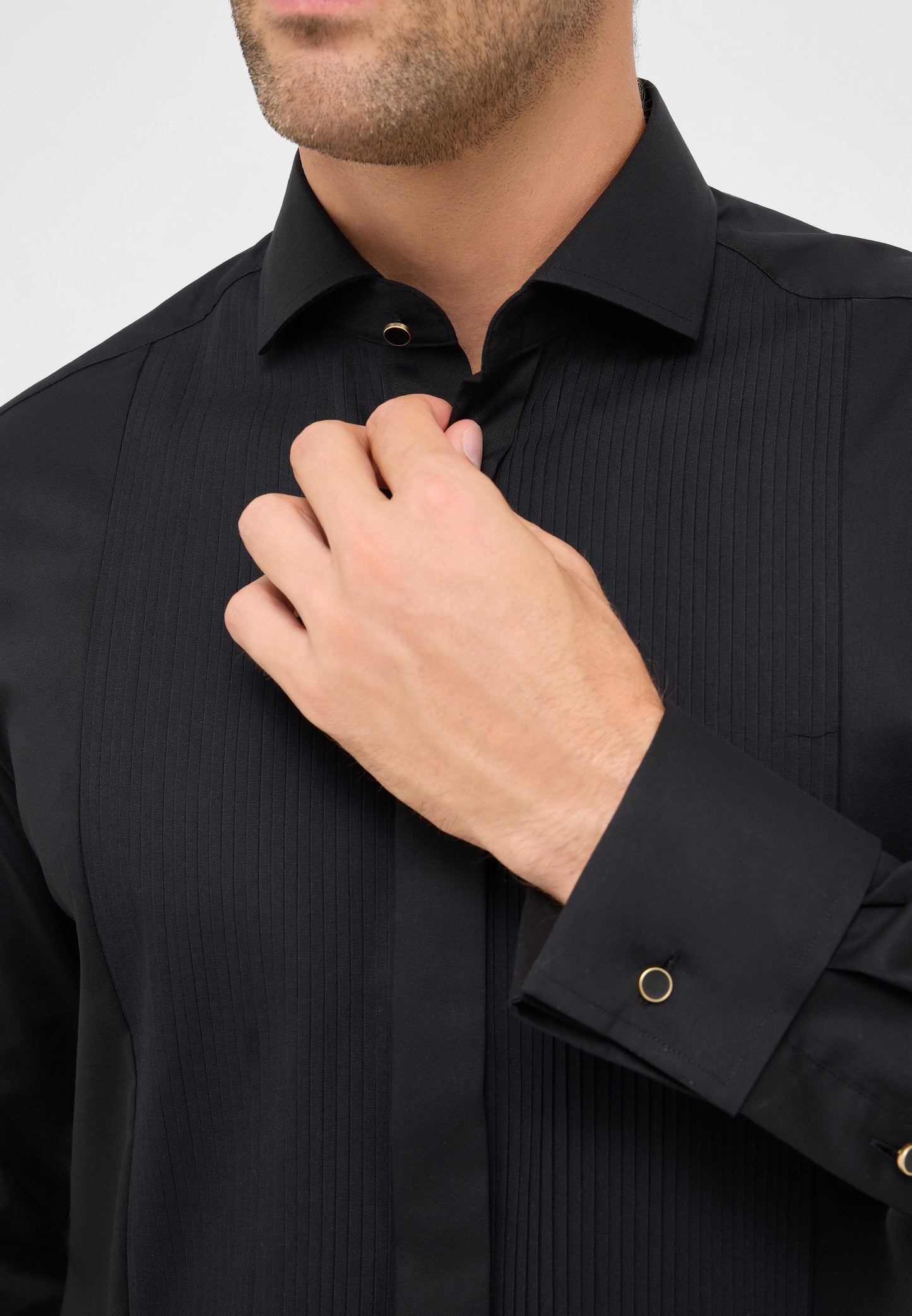 Formal Luxury Shirt w/Pleated Front Modern Fit