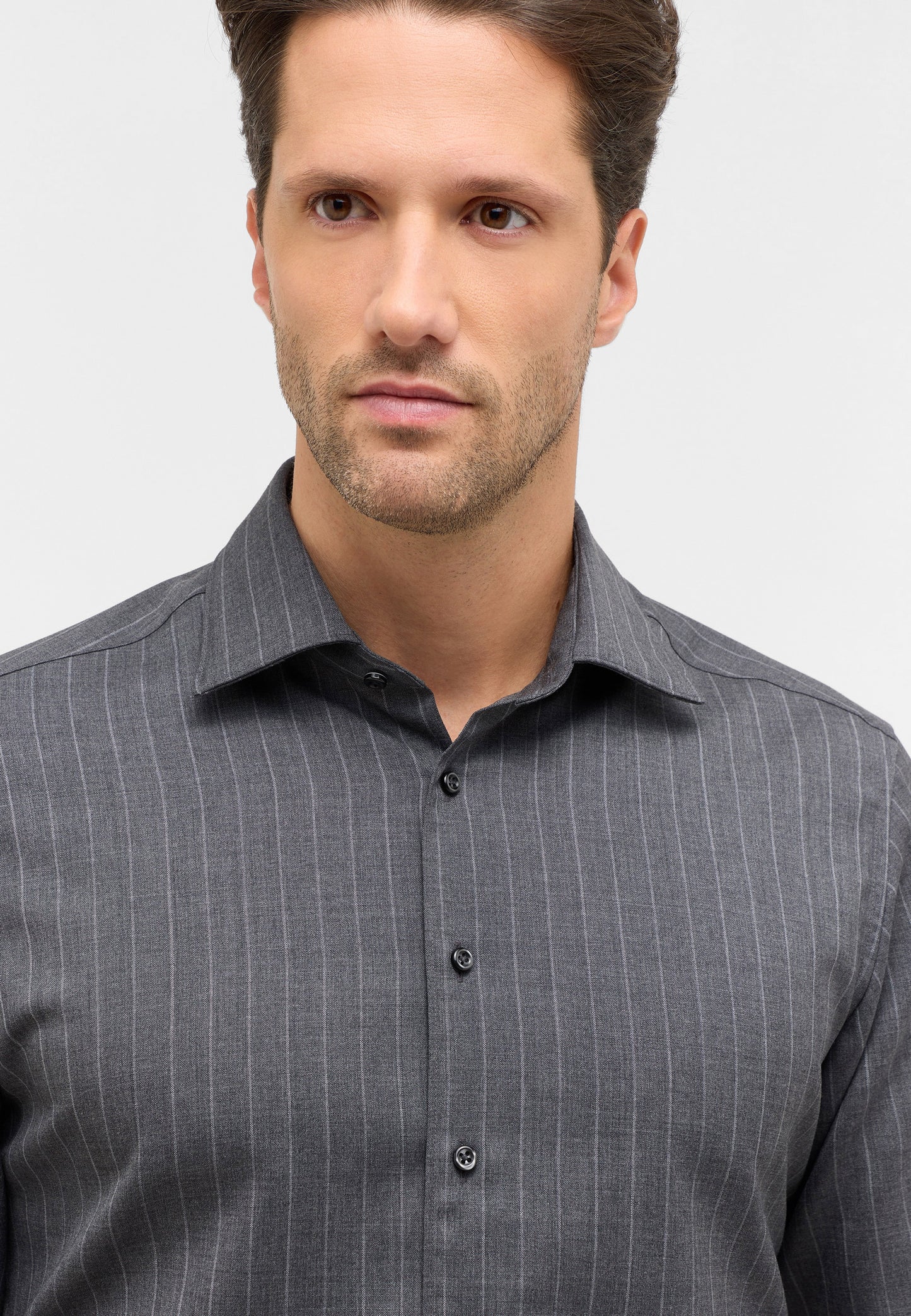 Merino Wool Chalk Stripe Modern Fit