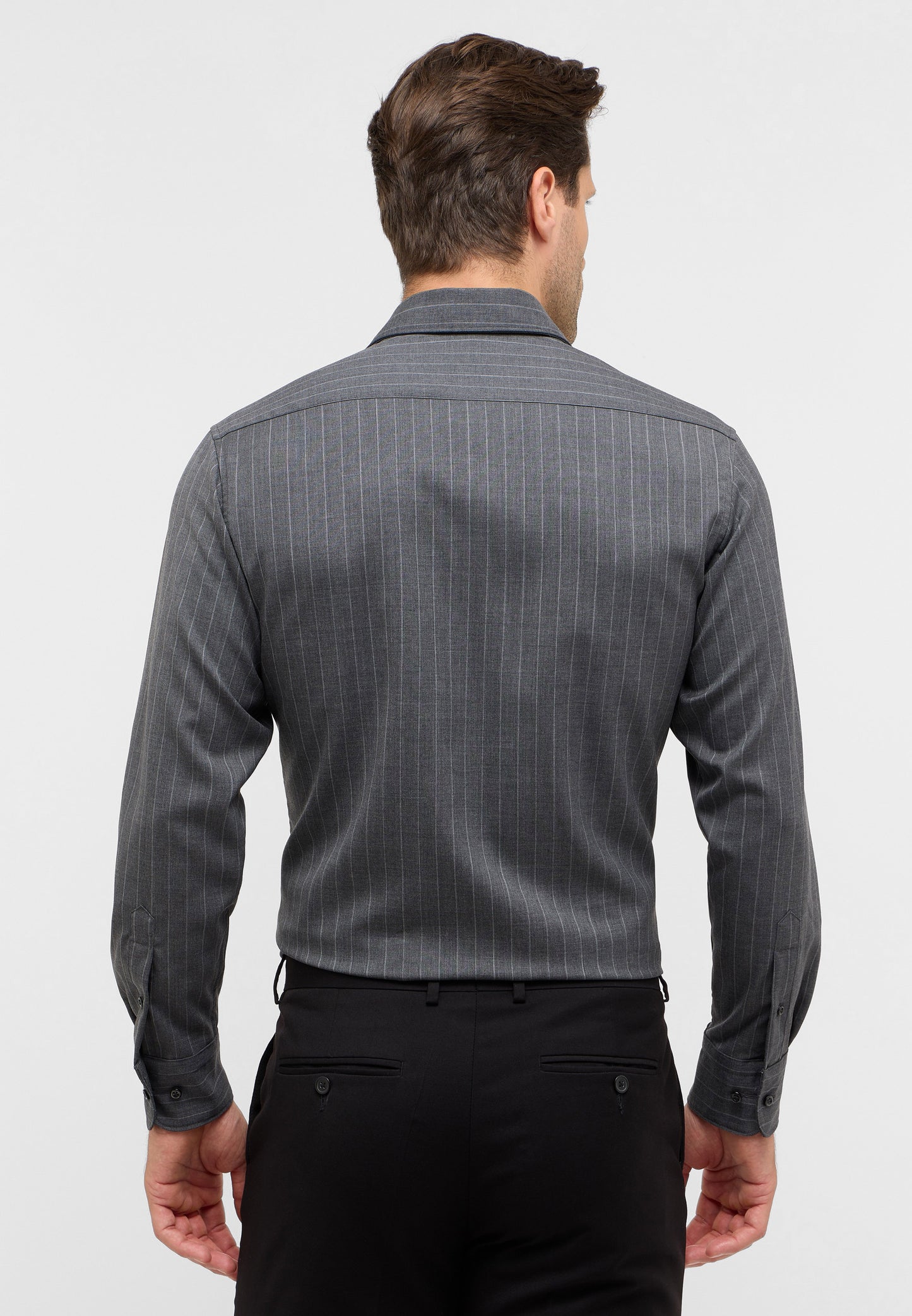 Merino Wool Chalk Stripe Modern Fit