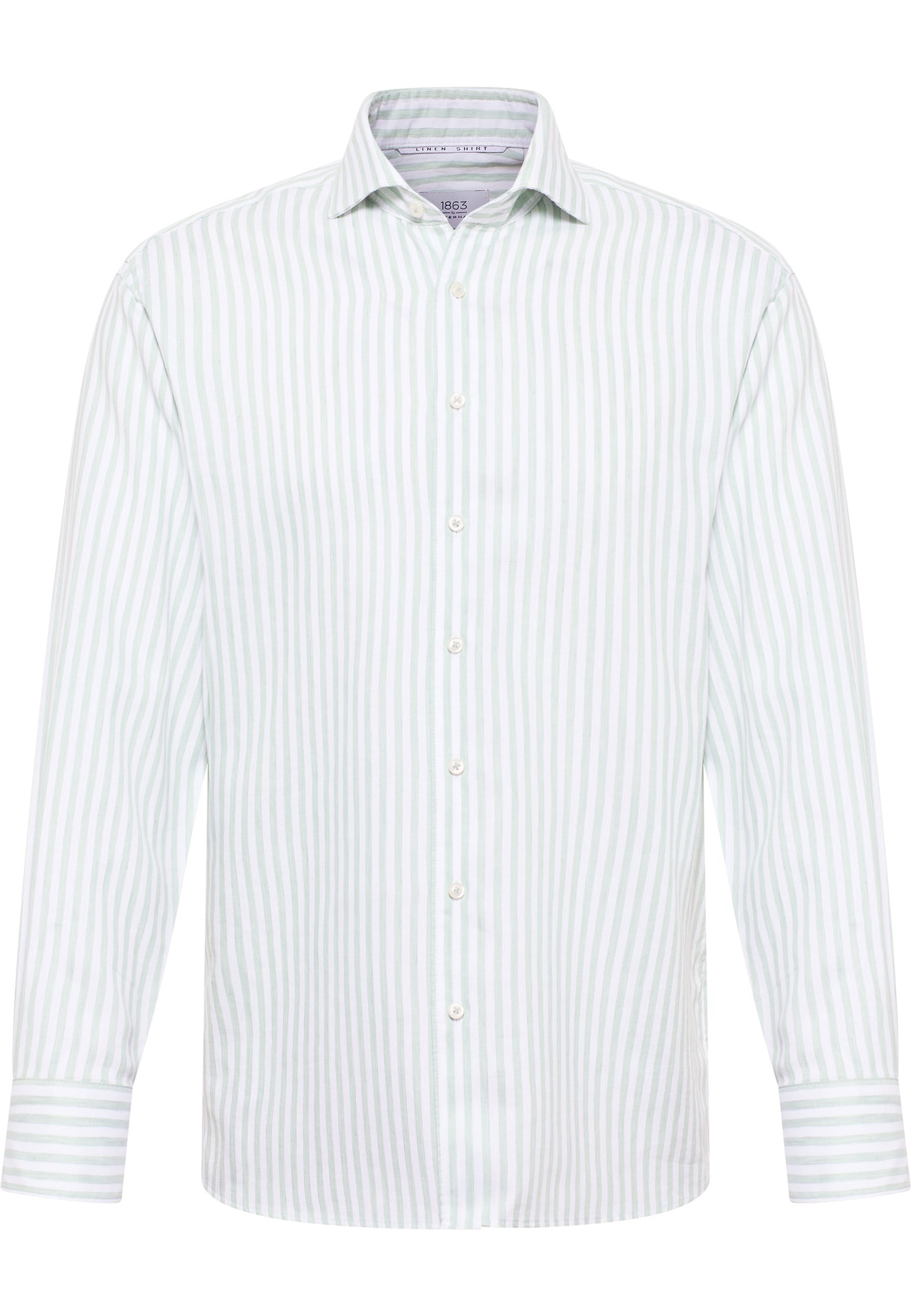 Soft Tailoring Striped Cotton/Linen Modern Fit
