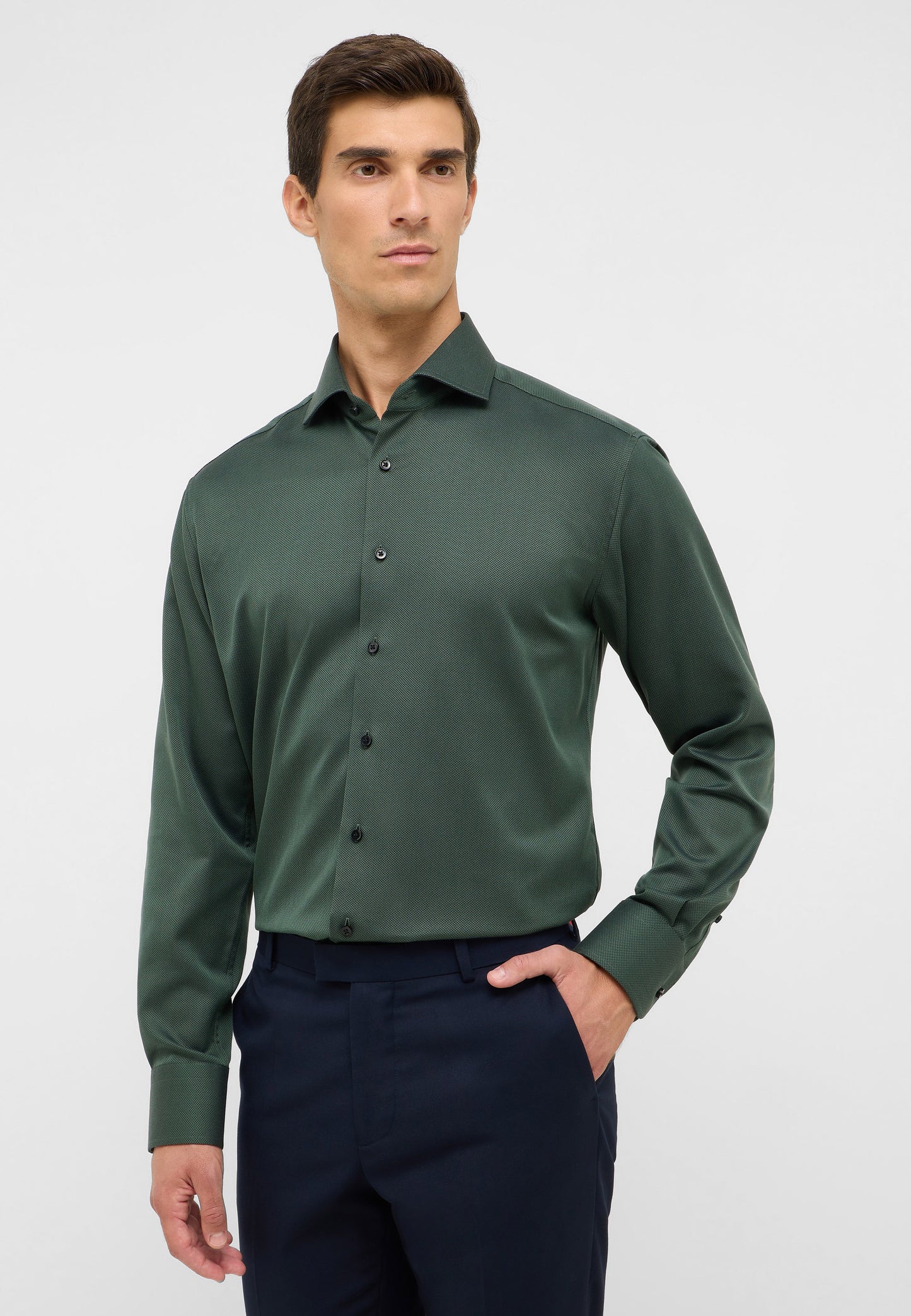 Jewel-Tone Twill Modern Fit
