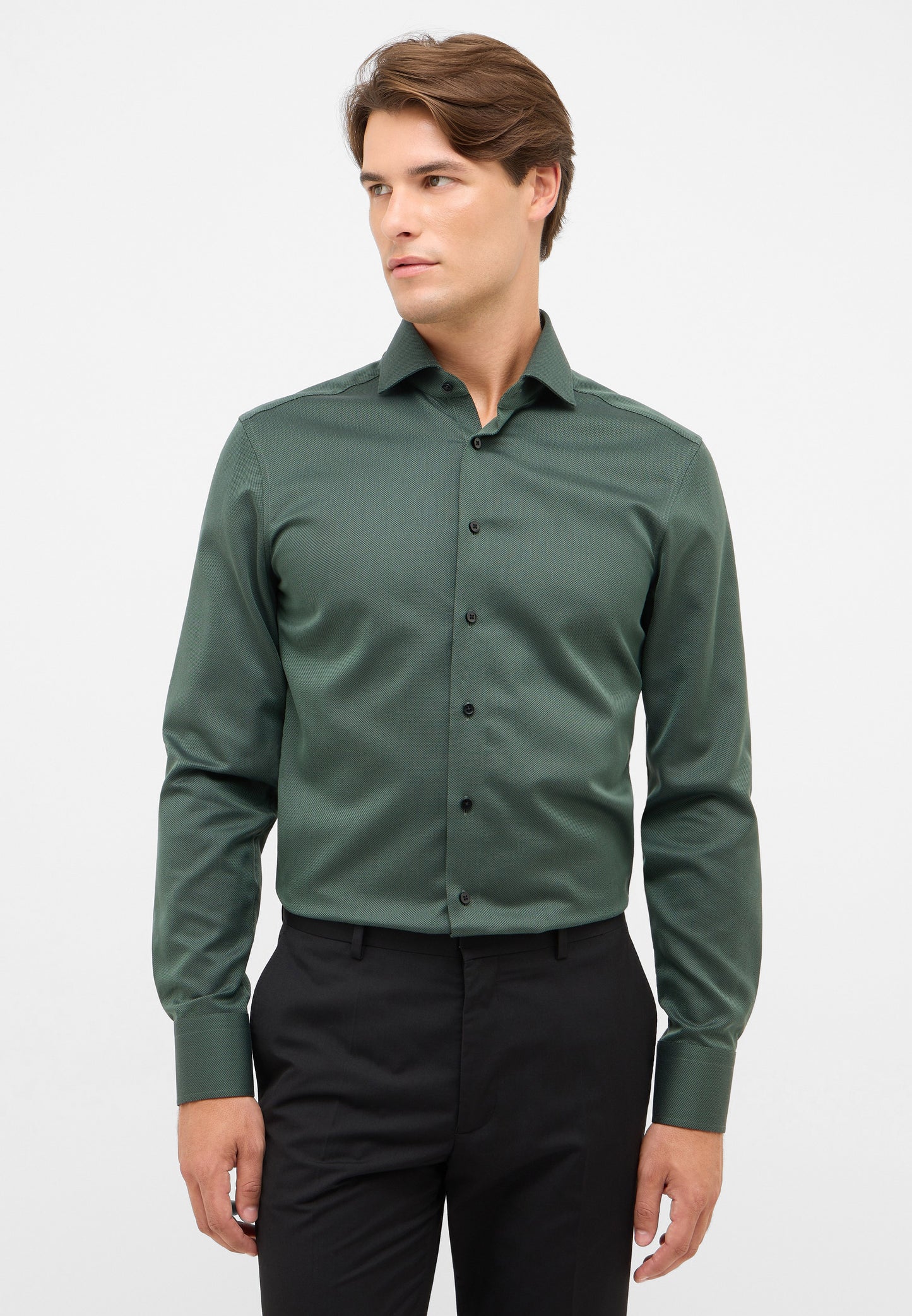 Jewel-Tone Twill Slim Fit