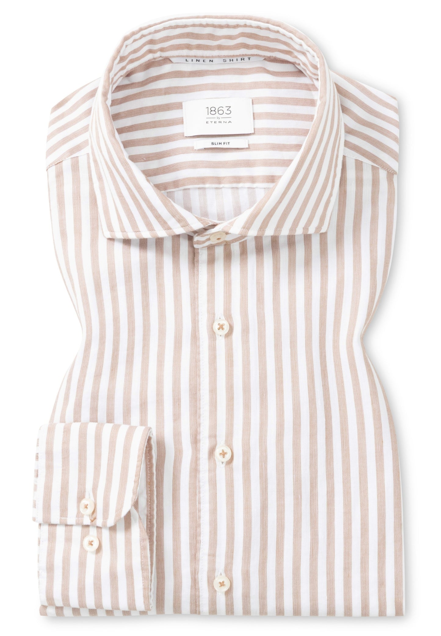 Soft Tailoring Striped Cotton/Linen Slim Fit