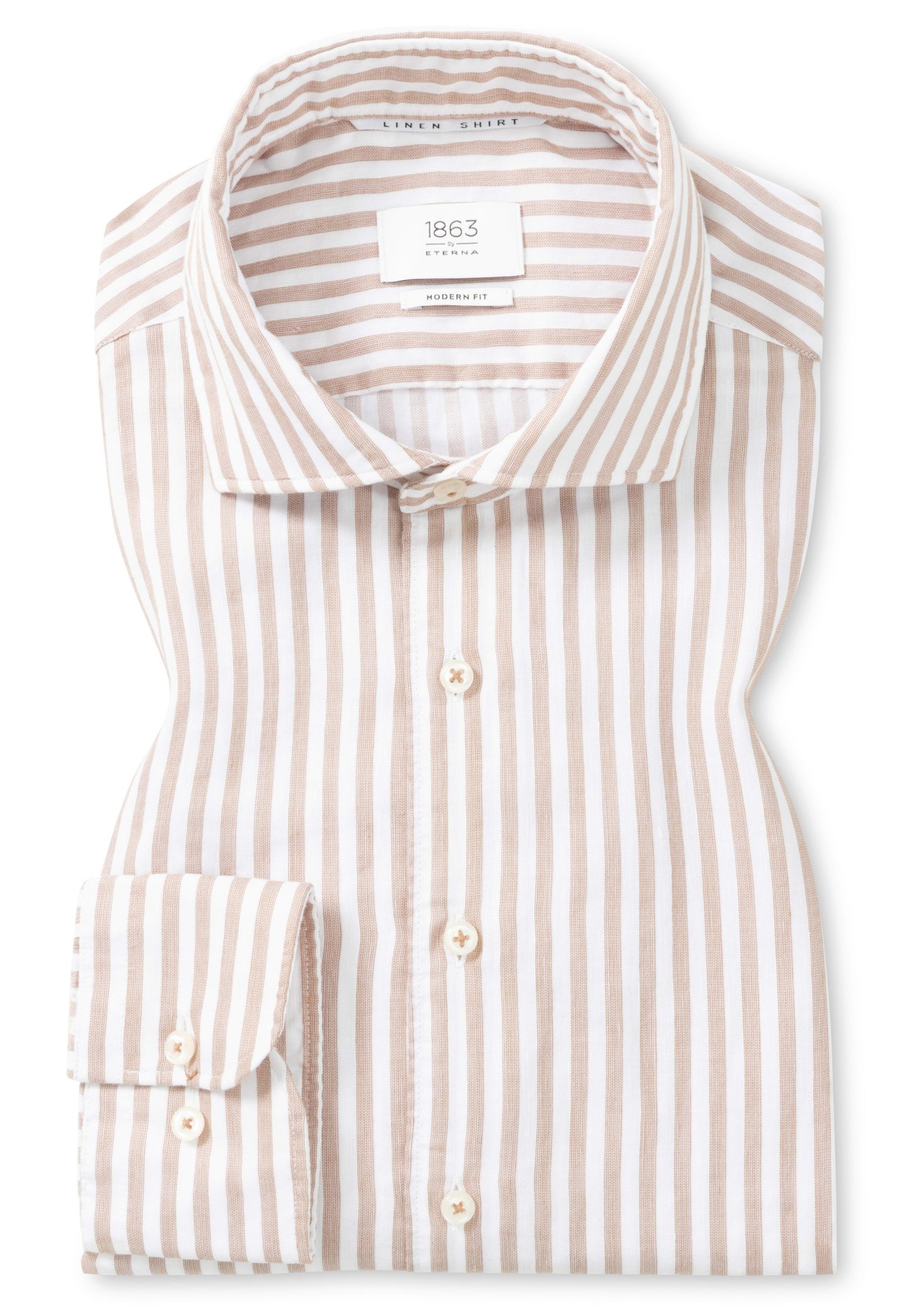 Soft Tailoring Striped Cotton/Linen Modern Fit