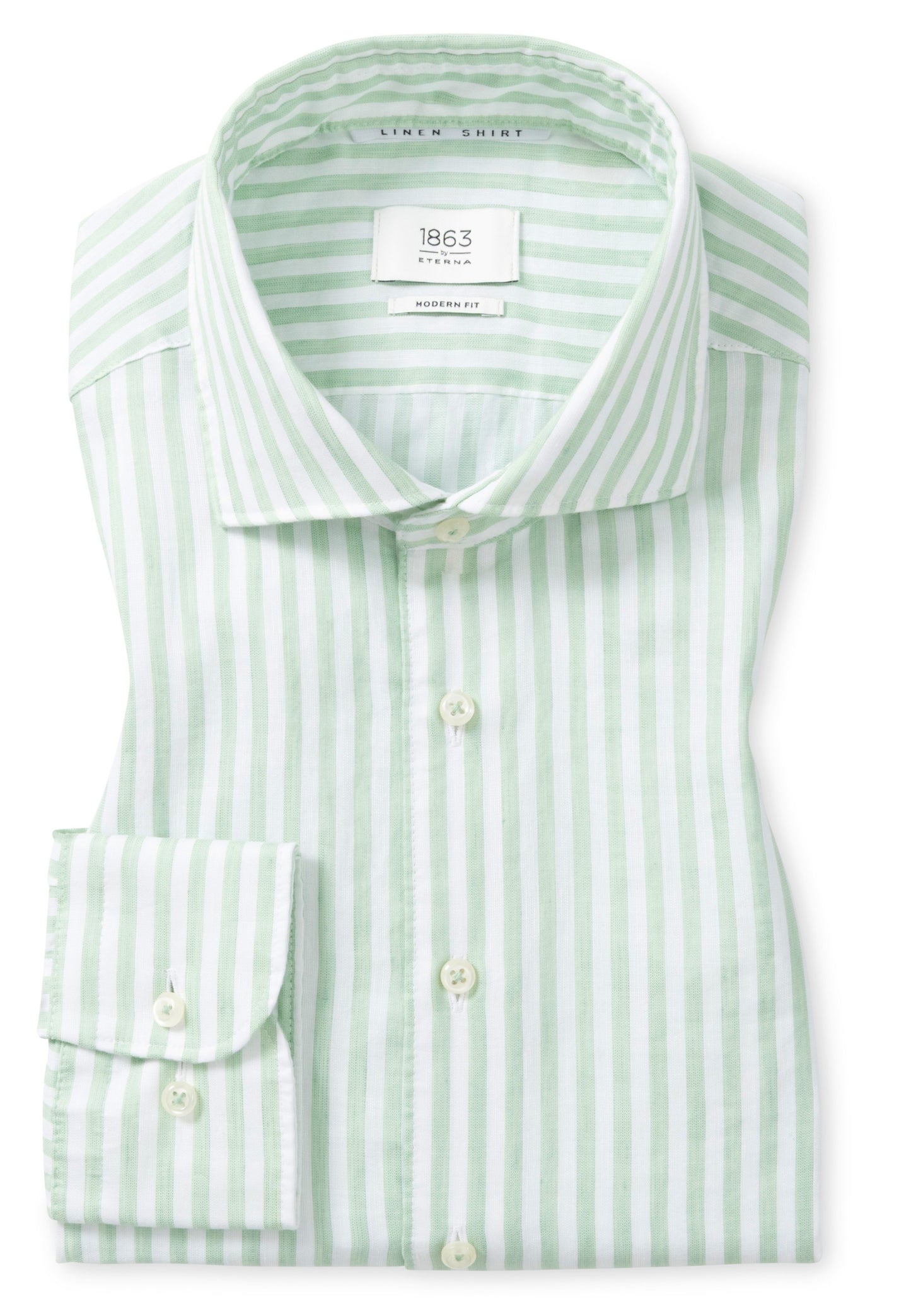 Soft Tailoring Striped Cotton/Linen Modern Fit