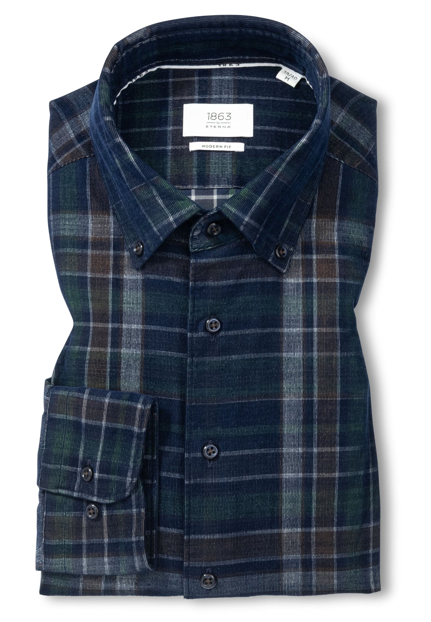 Soft Tailoring Plaid Micro Cord Modern Fit