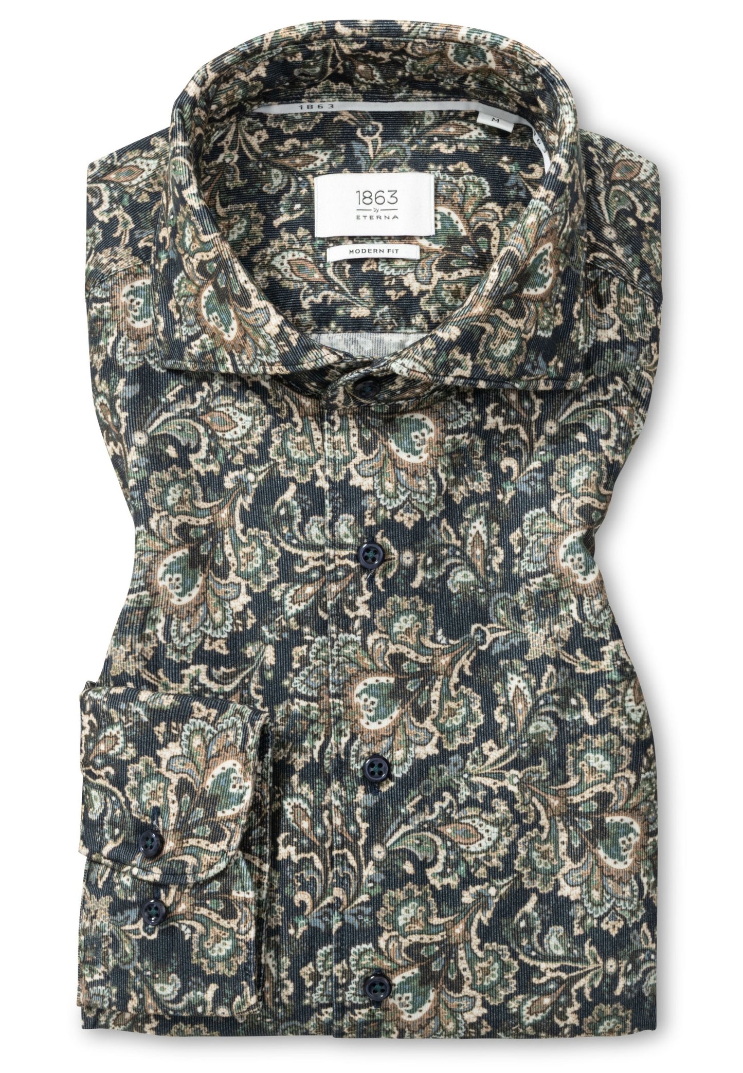Soft Tailoring Printed Micro Cord Modern Fit