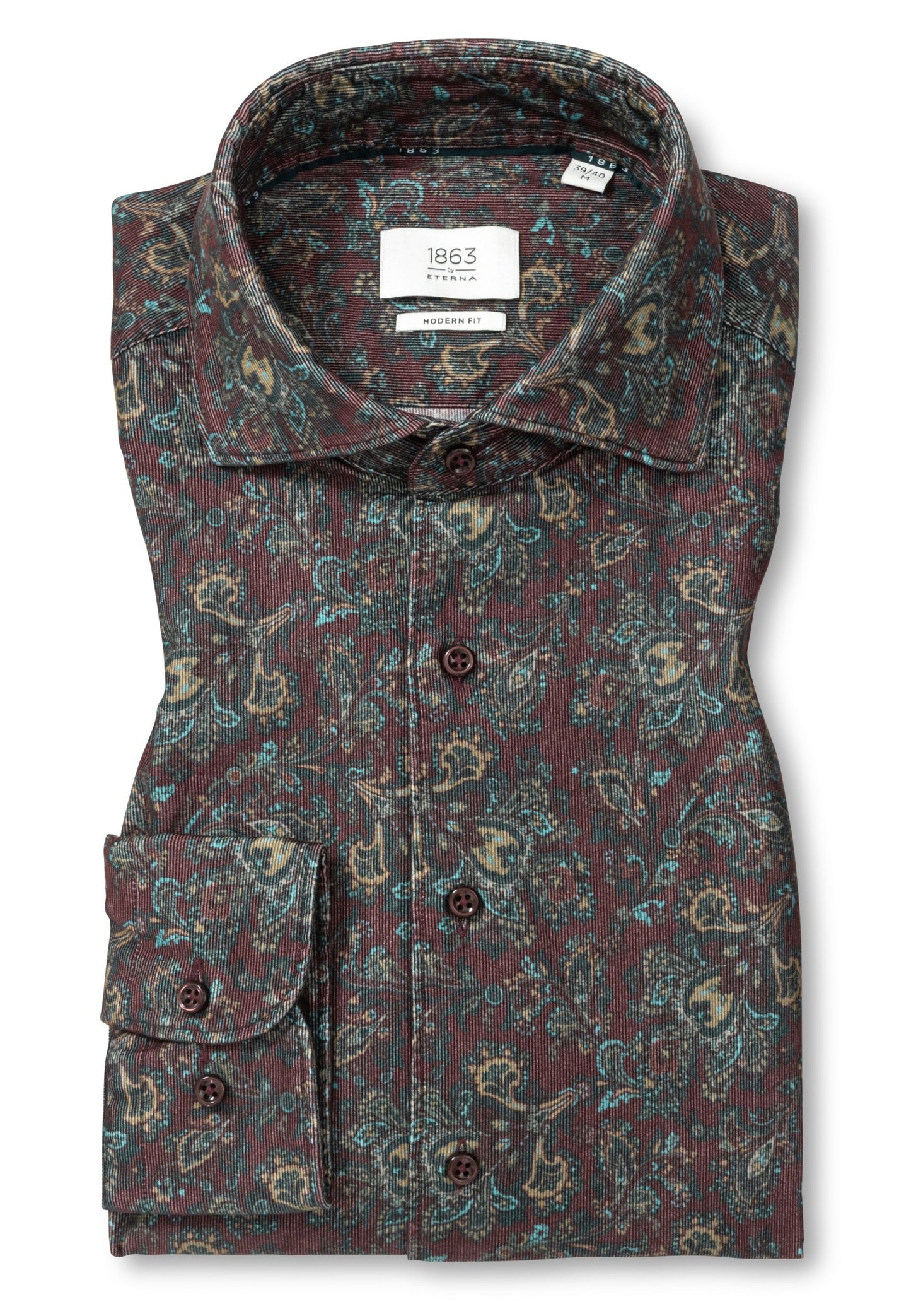 Soft Tailoring Printed Micro Cord Modern Fit