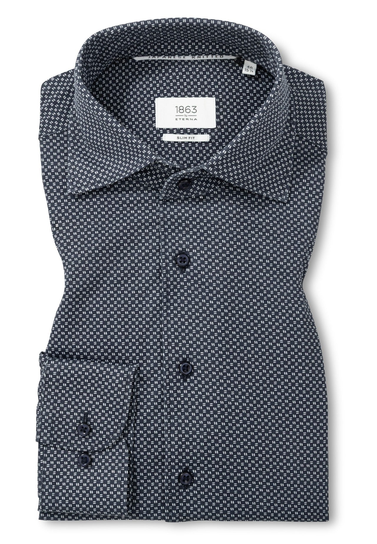 Japanese Knit Print Slim Fit