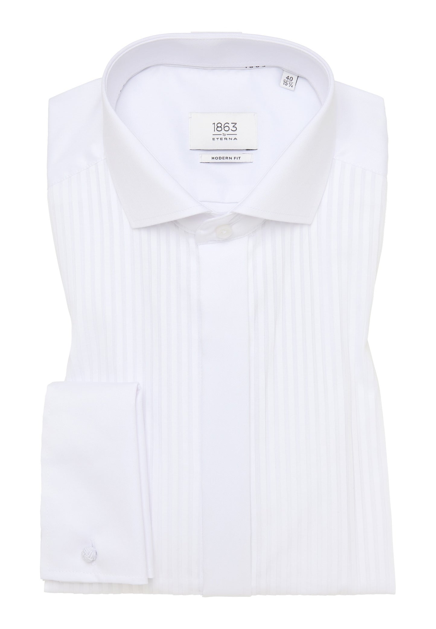 Luxury Shirt Pleated Front w/French Cuff Modern Fit