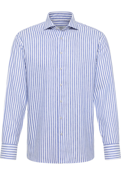 Soft Tailoring Striped Cotton/Linen Modern Fit