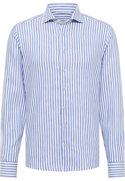 Soft Tailoring Striped Cotton/Linen Slim Fit
