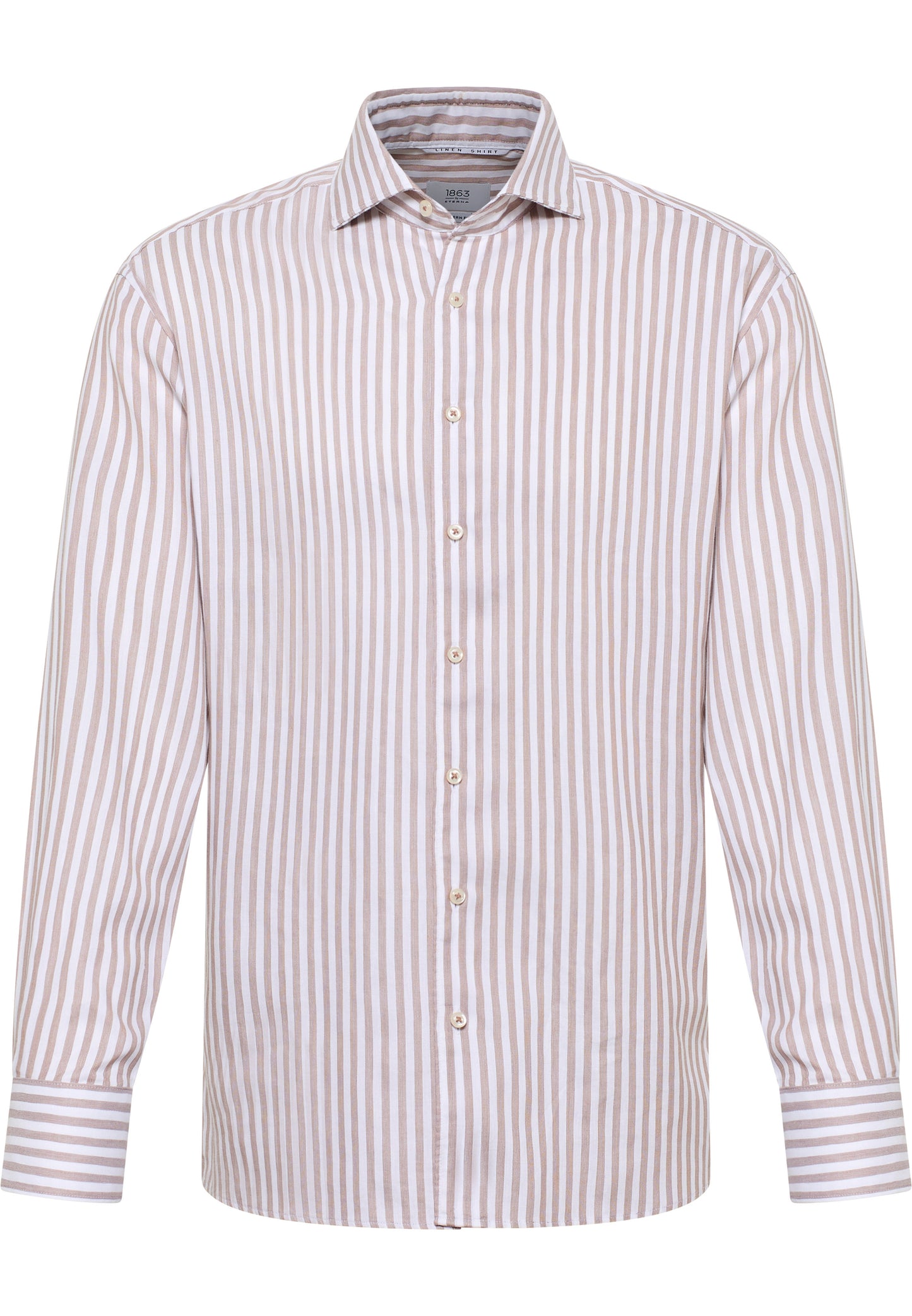 Soft Tailoring Striped Cotton/Linen Modern Fit
