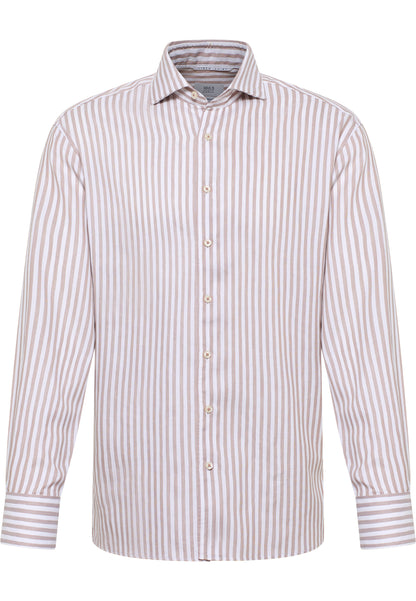 Soft Tailoring Striped Cotton/Linen Modern Fit