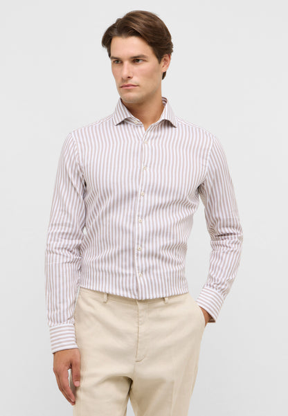 Soft Tailoring Striped Cotton/Linen Slim Fit