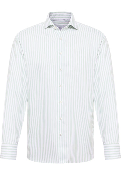Soft Tailoring Striped Cotton/Linen Modern Fit