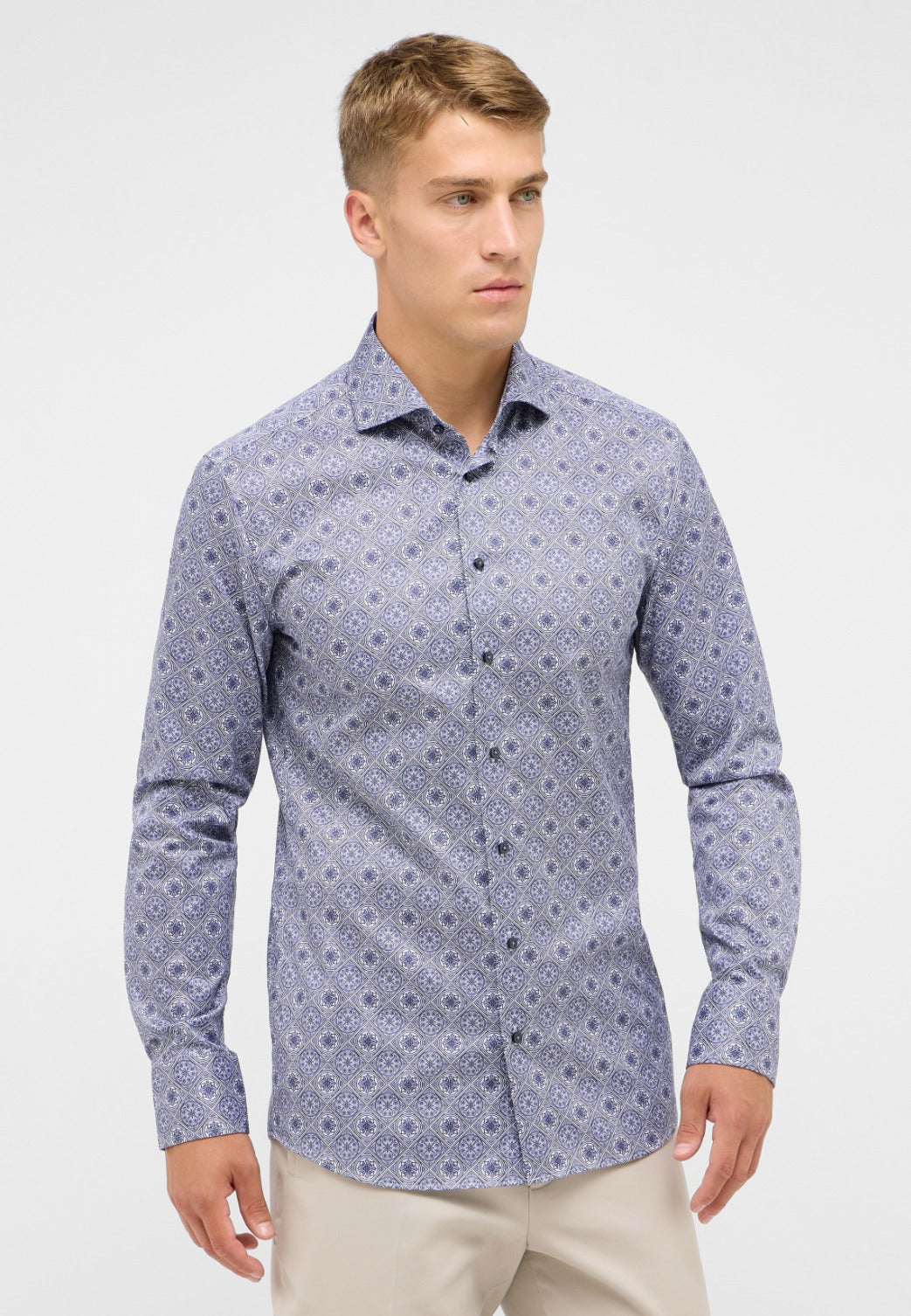 Medallion Printed Twill Shirt Slim Fit