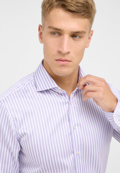 Striped Satin Weave Slim Fit