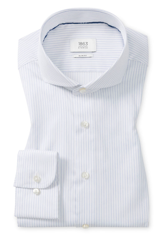 Fine Striped Twill Slim Fit