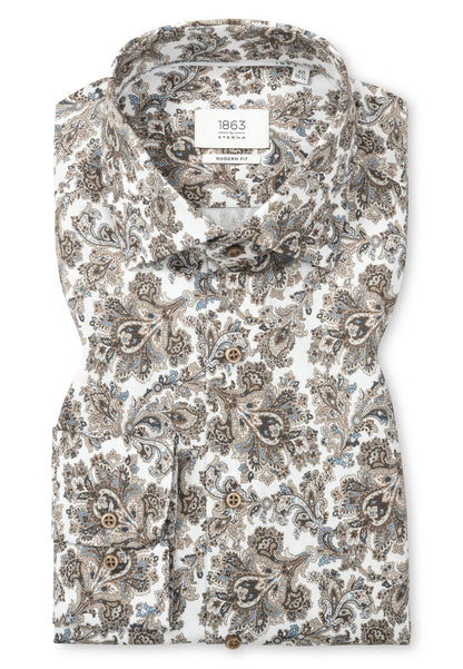 Paisley Print Dobby Modern Fit