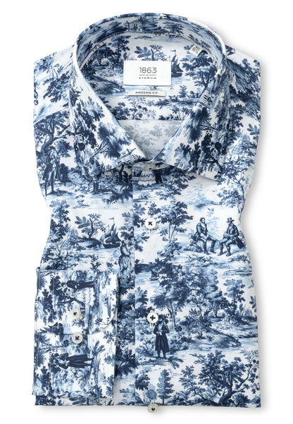 Printed Toile Modern Fit