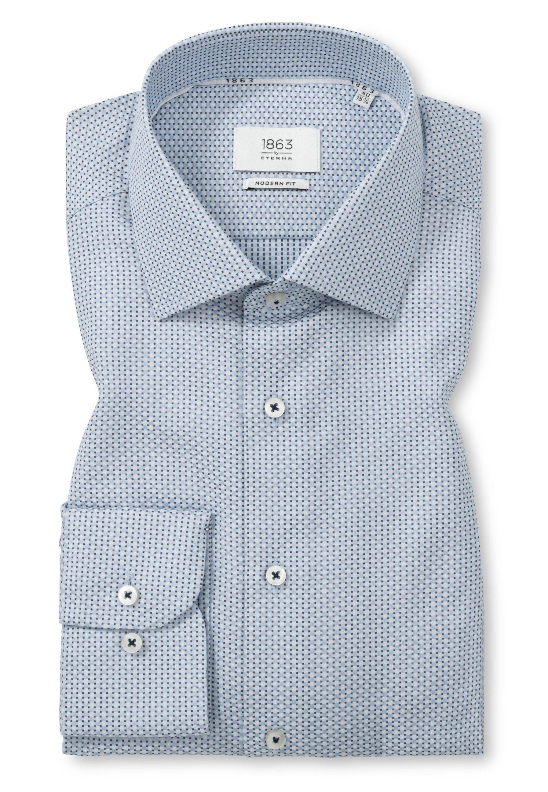 modern fit dress shirts Structured Twill Modern Fit w/Tonal Pattern – Eterna