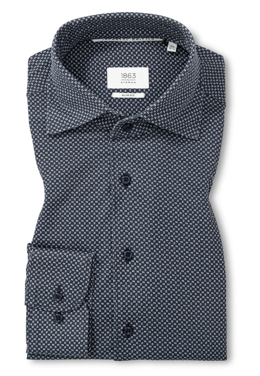 Japanese Knit Print Slim Fit
