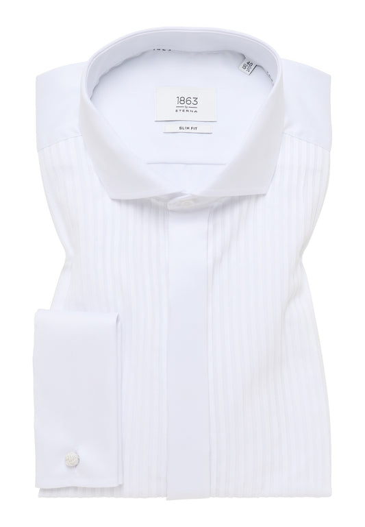 Luxury Shirt Pleated Front w/French Cuff Slim Fit